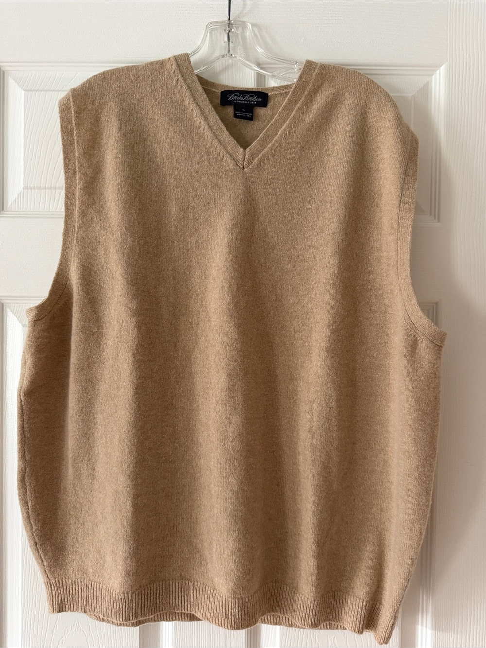 Vintage Brooks Brothers Made in USA Lambswool V-Neck Sweater Vest Mens XL